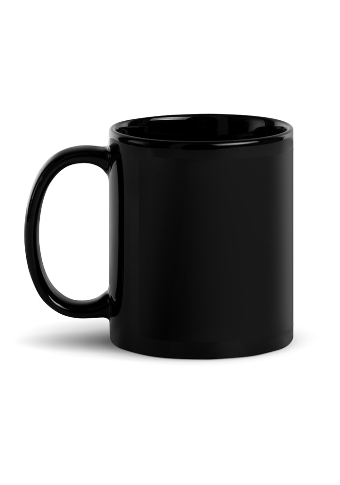 Black Glossy Mug, the base product before your customization is applied