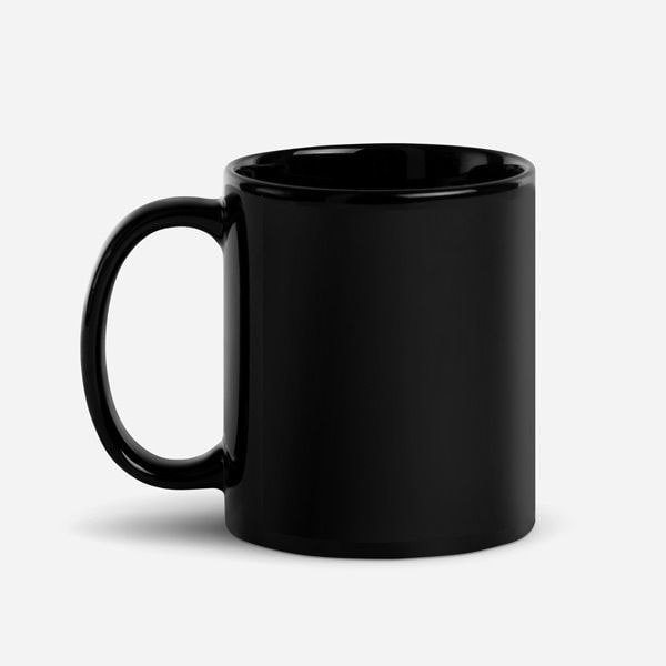 Black Glossy Mug, product photo