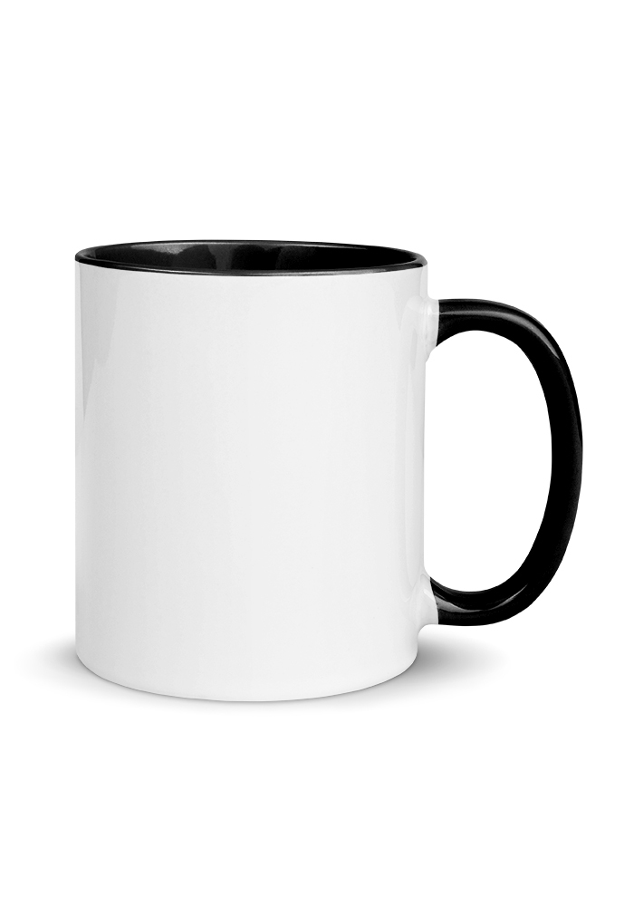 White Ceramic Mug With Color Inside, the base product before your customization is applied