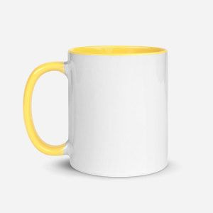White Ceramic Mug With Color Inside, product photo